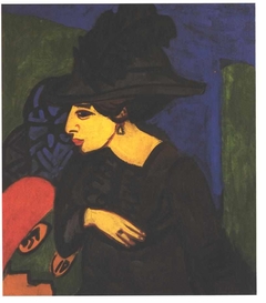 Dodo with a Feather Hat by Ernst Ludwig Kirchner