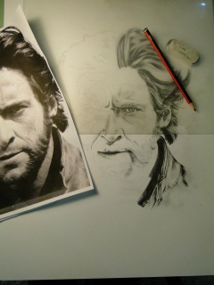 Drawing Hugh - Wolverine by Christos Tziortzis Tattoo Artist by Christos Tziortzis