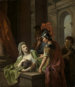 Elektra erkennt ihren Bruder Orest am Grabe Agamemnons by Johann Heinrich Tischbein