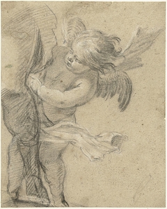 Engeltje bij het been van de H. Rochus by Simon Vouet