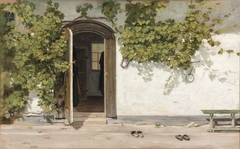 Entrance to an Inn in the Praestegarden at Hillested by Martinus Rørbye