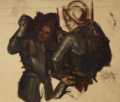 Figures of Armoured Guards. Study to the Painting "Catherine Jagiellon in Gripsholm Prison" by Józef Simmler