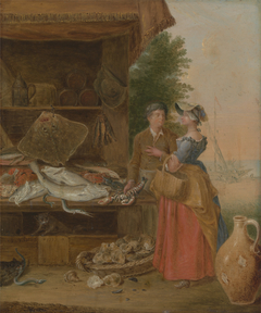 Fishmonger's stall by Balthazar Nebot