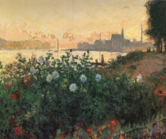 Flowered Riverbank, Argenteuil by Claude Monet