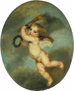 Flying Cupid with a Torch by Jean-Baptiste Greuze