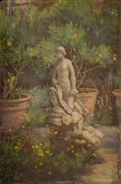 Fountain In A Garden, Cairate, Lombardy by Louisa Starr