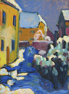 Friedhof und Pfarrhaus in Kochel by Wassily Kandinsky