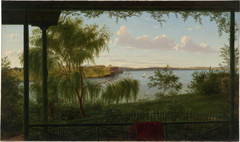 From the verandah of Purrumbete by Eugene von Guerard