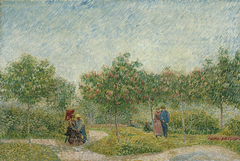 Garden with Courting Couples: Square Saint-Pierre by Vincent van Gogh