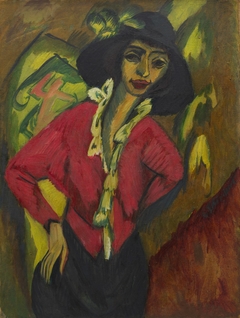 Gerda, Half-Length Portrait by Ernst Ludwig Kirchner