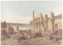 Gezicht op de tempelruïnes te Philae bij Aswan by Willem de Famars Testas