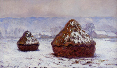 Grainstack, White Frost Effect by Claude Monet