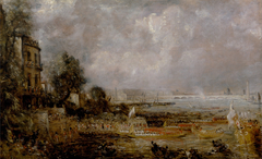 Half-size Sketch for The Opening of Waterloo Bridge (“Whitehall Stairs, June 18, 1817”) by John Constable