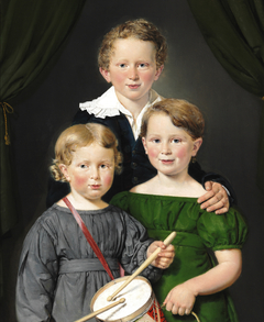 Hans and Bolette Puggaards three children by Christian Albrecht Jensen