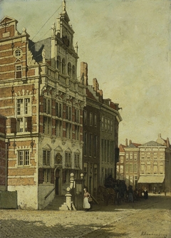 Het stadhuis in Den Haag by Johannes Christiaan Karel Klinkenberg