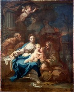 Holy Family with Saint Anne, the Baptist and Zacharia by Sebastiano Conca