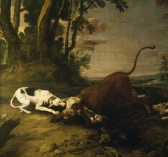 Hounds attacking a Bull by Frans Snyders