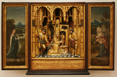 House Altar with Visitation and Adoration of the Shepherds by Master of 1518