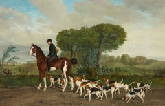 Hunter with a Pack of Dogs Belonging to the Duke of Schleswig-Holstein-Sonderburg-Augustenburg by August Carl Vilhelm Thomsen