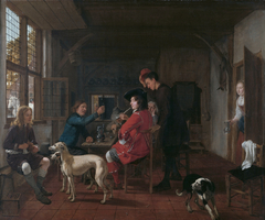 Inn with Resting Hunters by Ludolf Leendertsz de Jongh