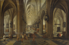 Innenansicht der Kathedrale Nôtre Dame zu Antwerpen by Pieter Neeffs II