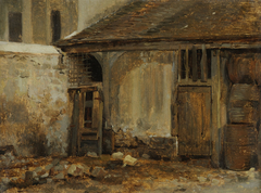 Intérieur d’une cour by Auguste-Xavier Leprince