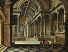 Interior of an Imaginary Church. by Bartholomeus van Bassen