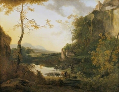 Italian Landscape with a Pool by Willem de Heusch