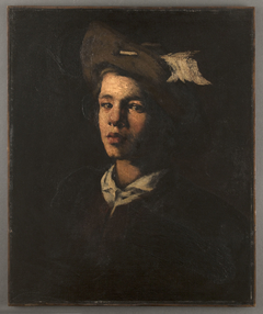 Jeune homme au chapeau by Augustin Théodule Ribot