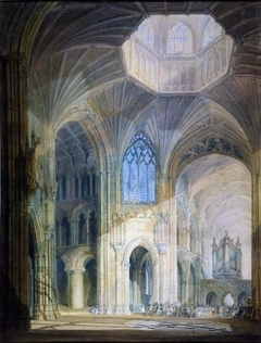 Joseph Mallord William Turner - Interior of Ely Cathedral - North Transept and Chancel - ABDAG003016 by J. M. W. Turner