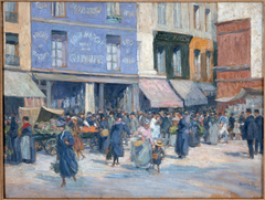 La rue Mouffetard by Henri-Achille Zo