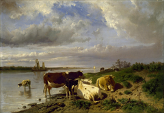 Landscape with Cattle by Anton Mauve