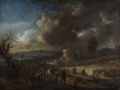 Landscape with Harvesters by Philips Wouwerman