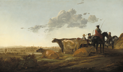 Landscape with Herdsmen by Aelbert Cuyp