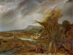 Landscape with Obelisk by Govert Flinck