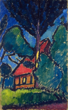 Landscape with Red House by Alexej von Jawlensky