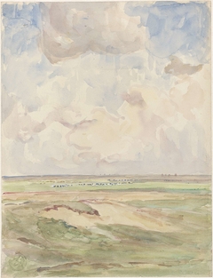 Landschap met kudden in een grasveld by Frans Smissaert