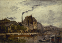 Le canal Saint-Martin, au quai de Valmy by Anonymous