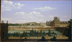 Le Jardin et le palais des Tuileries, vus du quai d'Orsay by Étienne Bouhot