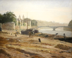 Le pont de Melun by Henri Rouart