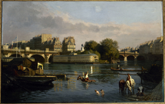 Le Pont-Neuf et la pointe de l'île de la Cité by Théophile Meunier