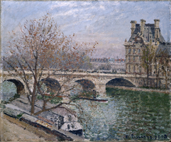 Le Pont Royal et le Pavillon de Flore by Camille Pissarro