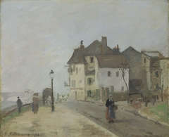 Le Quai du Pothuis à Pontoise by Camille Pissarro