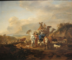 Le Retour de Tobie by Nicolaes Pieterszoon Berchem