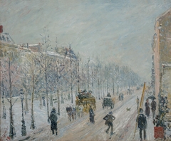 Les boulevards extérieurs. Effet de neige by Camille Pissarro