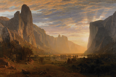 Looking Down Yosemite Valley, California by Albert Bierstadt