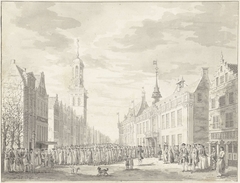 Magistraat van Kampen onderweg naar de keurpredikatie, 1760 by Willem Writs