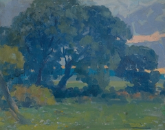 Meadow with a Group of Trees by Lajos Csordák