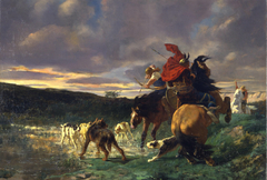 Merovingians Attacking a Wild Dog by Évariste Vital Luminais