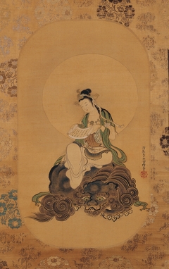 Monju on a Lion by Kiyohara Yukinobu